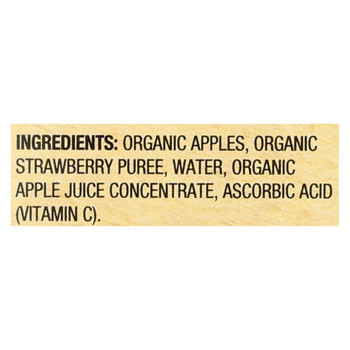 Santa Cruz Organic Apple Sauce - Strawberry - Case of 6 - 3.2 oz.