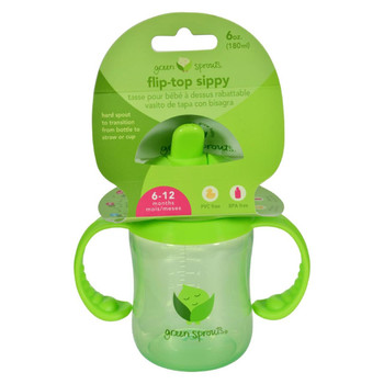 Green Sprouts Sippy Cup - Flip Top Green - 1 ct Green Sprouts Sippy Cup - Flip Top Green - 1 ct