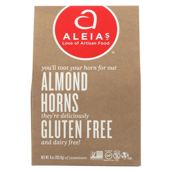 Aleia's - Gluten Free Cookies - Almond Horns - Case of 6 - 9 oz. Aleia's - Gluten Free Cookies - Almond Horns - Case of 6 - 9 oz.