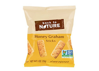 Back To Nature Mini Honey Graham Sticks - Snack Pack Case of 100