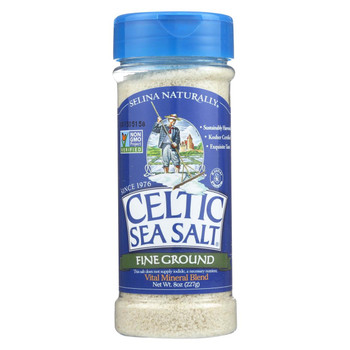Celtic Sea Salt Shaker - Fine Ground - Case of 6 - 8 oz Celtic Sea Salt Shaker - Fine Ground - Case of 6 - 8 oz