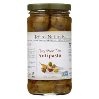 Jeff's Natural Jeff's Natural Antipasto - Antipasto - Case of 6 - 12 Fl oz.