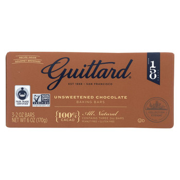 Guittard Chocolate Baking - Unsweetened - Case of 12 - 2 oz. Guittard Chocolate Baking - Unsweetened - Case of 12 - 2 oz.