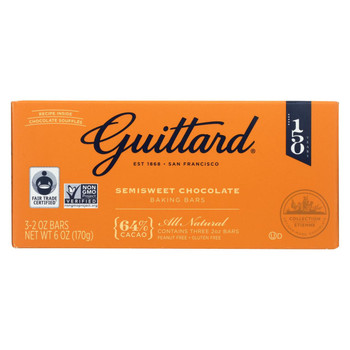 Guittard Chocolate Semisweet Chocolate - Baking - Case of 12 - 2 oz.