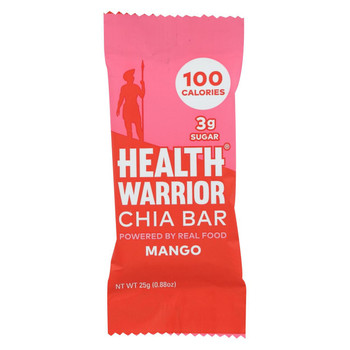 Health Warrior Chia Bar - Mango - .88 oz Bars - Case of 15