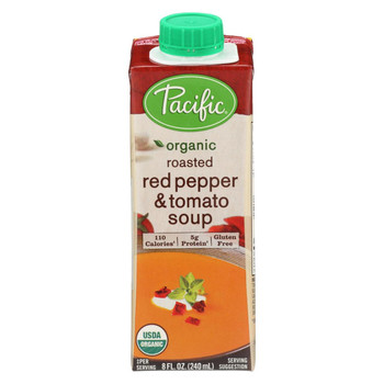 Pacific Natural Foods Soup - Roasted Red Pepper and Tomato - Case of 12 - 8 oz.