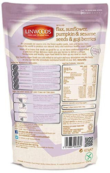 Linwoods Cereal - Flaxseed - Pumpkin - Sesame - Goji - Case of 6 - 8 oz