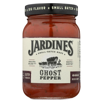 Jardines Ghost Pepper Salsa - Xxx Hot - Case of 6 - 16 oz.