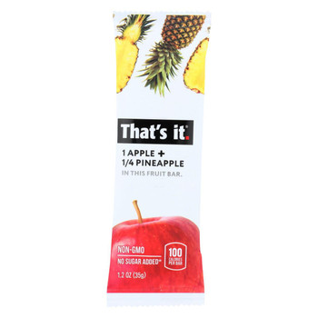 That's It Fruit Bar - Apple and Pinapple - Case of 12 - 1.2 oz That's It Fruit Bar - Apple and Pinapple - Case of 12 - 1.2 oz