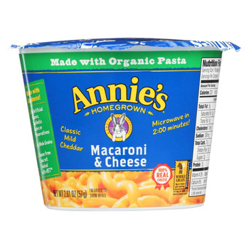 Annie's Homegrown Macaroni And Cheese - Classic Mild Cheddar - Case of 12 - 2.01 oz.