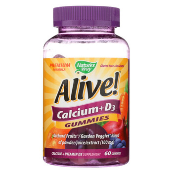 Nature's Way - Alive! Calcium plus D3 Gummies - 60 Gummies