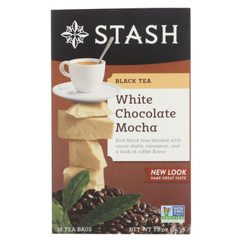 Stash Tea Tea - Black - White Chocolate Mocha - Case of 6 - 18 BAG Stash Tea Tea - Black - White Chocolate Mocha - Case of 6 - 18 BAG
