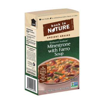Back To Nature Soup - Minestrone with Farro - Case of 6 - 17.4 oz.