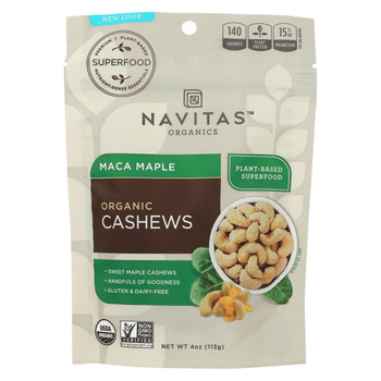 Navitas Naturals Cashews - Organic - Superfood Plus - Maca Maple - 4 oz - case of 12 Navitas Naturals Cashews - Organic - Superfood Plus - Maca Maple - 4 oz - case of 12