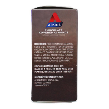 Atkins Endulge Pieces - Chocolate Covered Almonds - 5 ct - 1 oz Atkins Endulge Pieces - Chocolate Covered Almonds - 5 ct - 1 oz