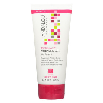 Andalou Naturals Soothing Shower Gel - 1000 Roses - 8.5 oz