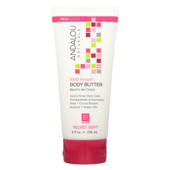 Andalou Naturals Body Butter - 1000 Roses - 8 oz Andalou Naturals Body Butter - 1000 Roses - 8 oz