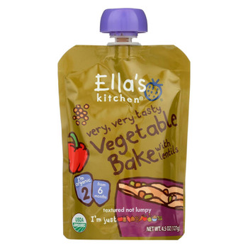 Ella's Kitchen Baby Food - Vegetable Bake with Lentils - Case of 12 - 4.5 oz.