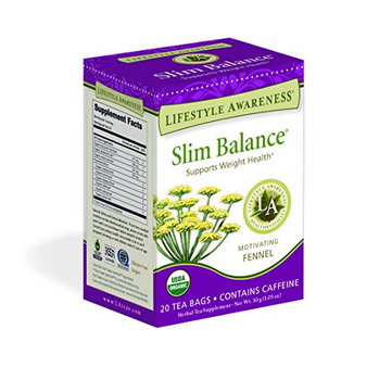 Lifestyle Awareness Slim Balance Herbal Tea - Motivating Fennel - Case of 6 - 20 Bags Lifestyle Awareness Slim Balance Herbal Tea - Motivating Fennel - Case of 6 - 20 Bags