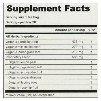 Lifestyle Awareness Dandy Liver Detox Herbal Tea - Cleansing Dandelion - Case of 6 - 20 Bags Lifestyle Awareness Dandy Liver Detox Herbal Tea - Cleansing Dandelion - Case of 6 - 20 Bags