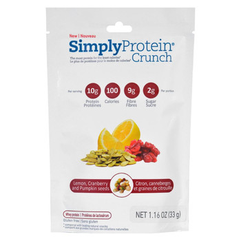 SimplyProtein Crunch - Lemon Cranberry Pumpkin Seed - 33 grams - Pack of 12