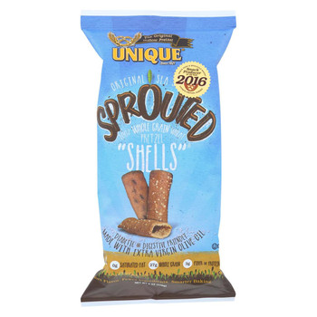 Unique Pretzels - Sprouted Shells - Original Sea Salt - Case of 12 - 8 oz.