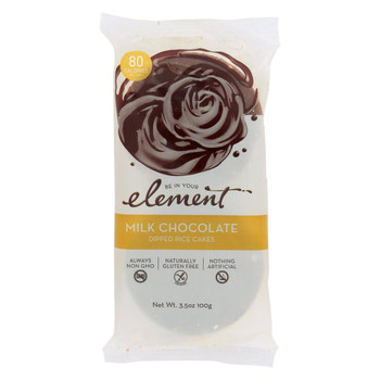 Element Rice Cakes - Milk Chocolate - Case of 12 - 3.5 oz.