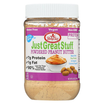 Just Great Stuff Powdered Peanut Butter - Protein Plus - Case of 12 - 6.35 oz.