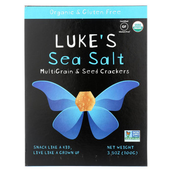 Luke's Organic Sea Salt Crackers - Multi Grain and Seeds - Case of 6 - 3.5 oz. Luke's Organic Sea Salt Crackers - Multi Grain and Seeds - Case of 6 - 3.5 oz.