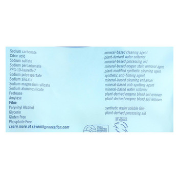 Seventh Generation Auto Dish Packs - Free and Clear - Case of 8 - 45 Count Seventh Generation Auto Dish Packs - Free and Clear - Case of 8 - 45 Count