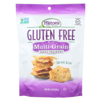 Miltons Gluten Free Baked Crackers - Multi Grain - Case of 12 - 4.5 oz. Miltons Gluten Free Baked Crackers - Multi Grain - Case of 12 - 4.5 oz.