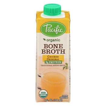 Pacific Natural Foods Bone Broth - Chicken - Case of 12 - 8 Fl oz.