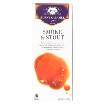 Vosges Haut-Chocolat 72% Cocoa Burnt Caramel Bar - Smoke & Stout - Case of 12 - 3 oz