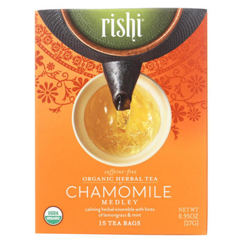 Rishi Herbal Blend - Chamomile Medley - Case of 6 - 15 Bags Rishi Herbal Blend - Chamomile Medley - Case of 6 - 15 Bags