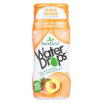 Sweet Leaf Stevia Water Enhancer Water Drops - Peach Mango - Case of 6 - 2.1 Fl oz.