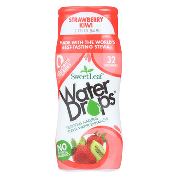 Sweet Leaf Stevia Water Enhancer Water Drops - Strawberry and Kiwi - Case of 6 - 2.1 Fl oz.