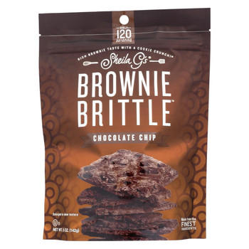 Sheila G's Brownie Brittle - Chocolate Chip - Case of 12 - 5 oz. Sheila G's Brownie Brittle - Chocolate Chip - Case of 12 - 5 oz.