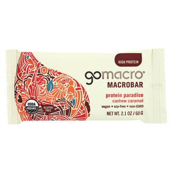 GoMacro Organic Macrobar - Cashew Caramel - 2.1 oz Bars - Case of 12 GoMacro Organic Macrobar - Cashew Caramel - 2.1 oz Bars - Case of 12