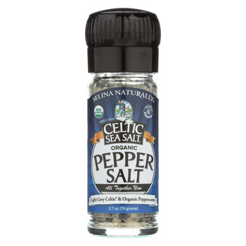 Celtic Sea Salt - Grinder - Sea Salt Pepper Blend Grinder - Case of 6 - 2.7 oz.