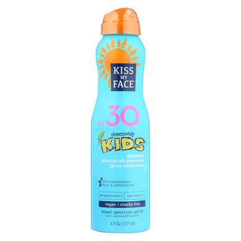 Kiss My Face Sunscreen - Mineral - Continuous Spray - Kids Defense - SPF 30 - 6 oz Kiss My Face Sunscreen - Mineral - Continuous Spray - Kids Defense - SPF 30 - 6 oz