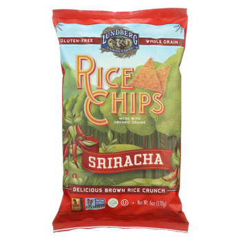 Lundberg Family Farms Rice Chips - Sriracha - Case of 12 - 6 oz.