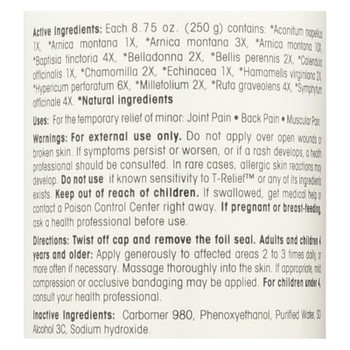 T-Relief - Pain Relief Gel - Arnica - 8.75 oz T-Relief - Pain Relief Gel - Arnica - 8.75 oz