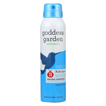 Goddess Garden Sunscreen - Natural - Kids - SPF 30 - Continuous Spray - 3.4 oz