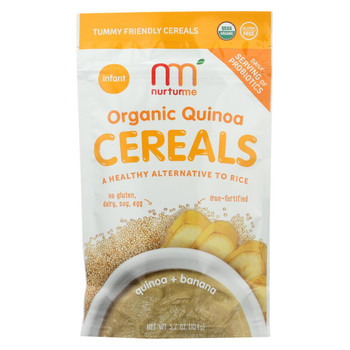 Nurturme Organic Cereal - Quinoa and Banana - Case of 6 - 3.7 oz.