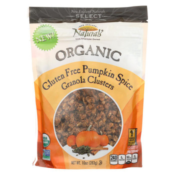 New England Naturals Organic Gluten - Free Spice Granola - Pumpkin Clusters - Case of 6 - 10 oz.