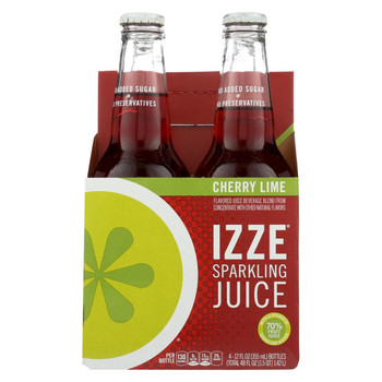 Izze Sparkling Juice - Cherry Lime - Case of 6 - 12 Fl oz.