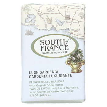 South of France Bar Soap - Lush Gardenia - Travel - 1.5 oz - Case of 12