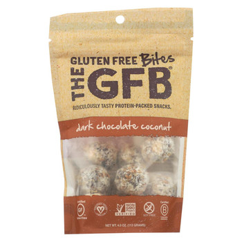The Gluten Freeb Bites - Dark Chocolate Coconut - Case of 6 - 4 oz The Gluten Freeb Bites - Dark Chocolate Coconut - Case of 6 - 4 oz