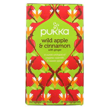 Pukka Herbal Teas Tea - Organic - Wild Apple and Cinnamon - 20 Bags - Case of 6 Pukka Herbal Teas Tea - Organic - Wild Apple and Cinnamon - 20 Bags - Case of 6