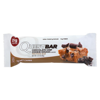 Quest Bar - Chocolate Chip Cookie Dough - 2.12 oz - case of 12 Quest Bar - Chocolate Chip Cookie Dough - 2.12 oz - case of 12